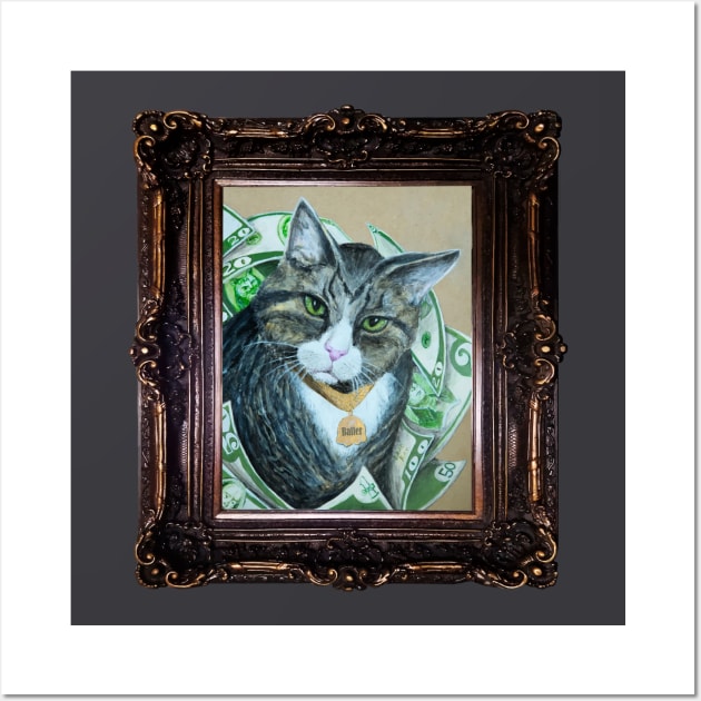 Baller Cat Making Biscuits on Dat Money Wall Art by DeifiedDesigns